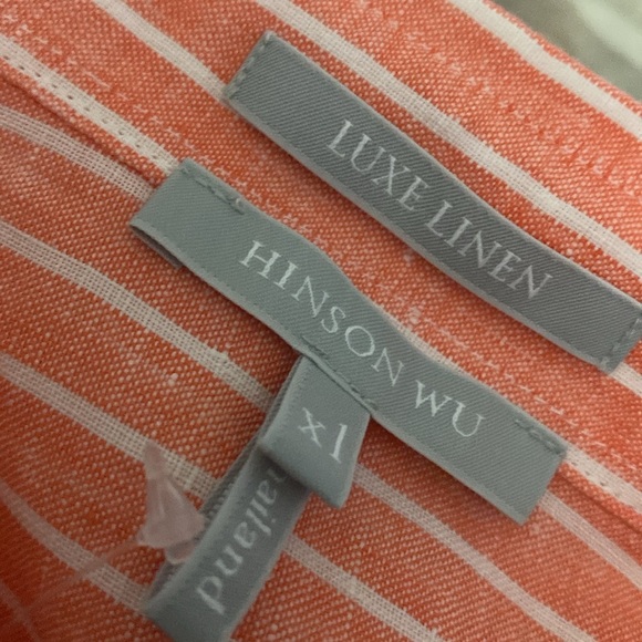 HINSON WU CHELSEA PERSIMMON WHITE SHIRT - Picture 4 of 6